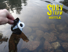 Складная бутылочка SurvStraw Bottle сворачивающаяся походная бутылка